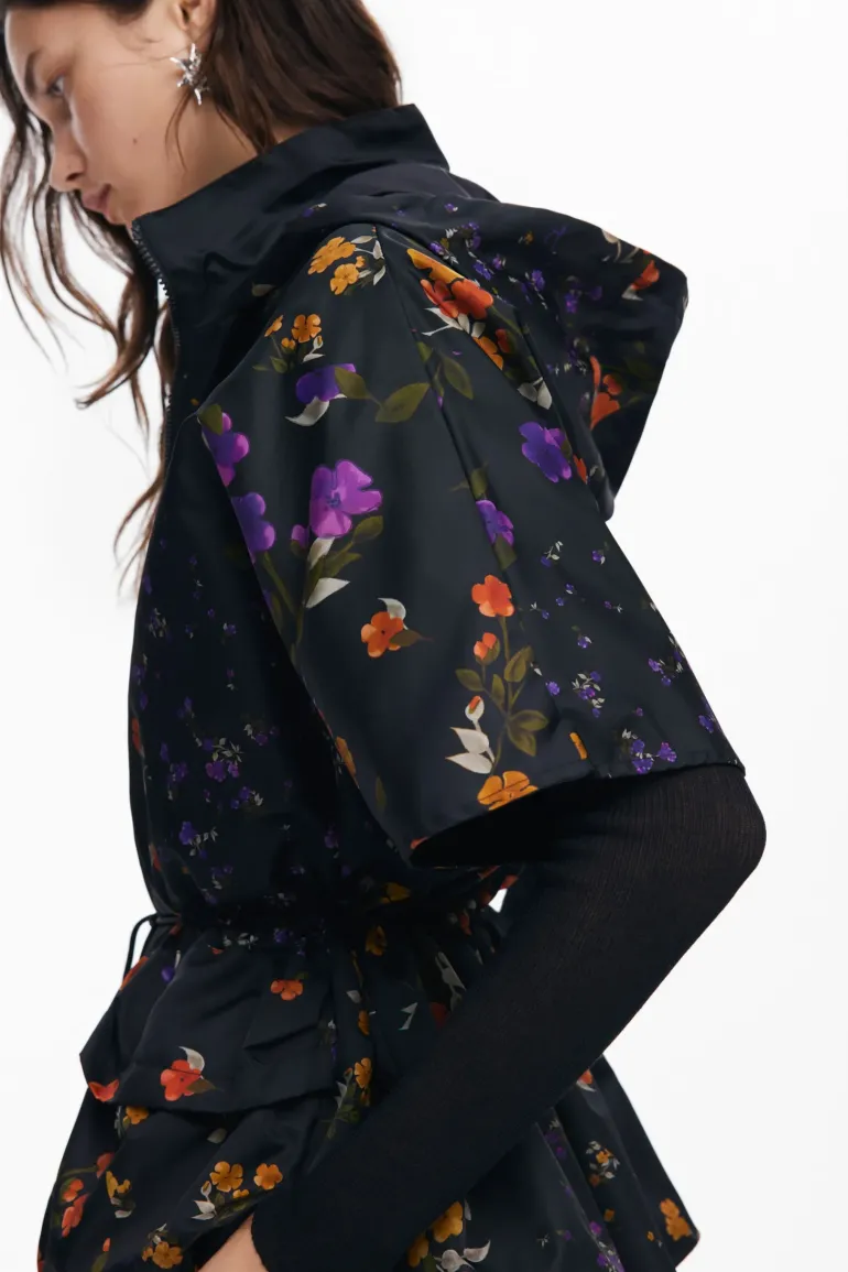Desigual Poncho Artistic Flower