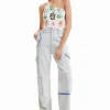 Desigual Senda Denim Cargo Trousers