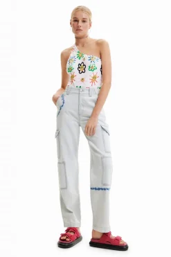 Desigual Senda Denim Cargo Trousers