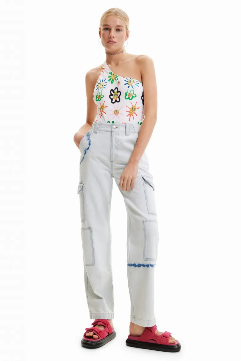 Desigual Senda Denim Cargo Trousers