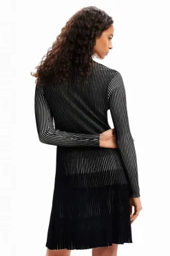 Desigual Short Ribbed Dress Black