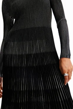 Desigual Short Ribbed Dress Black