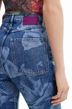 Desigual Straight Floral Jeans