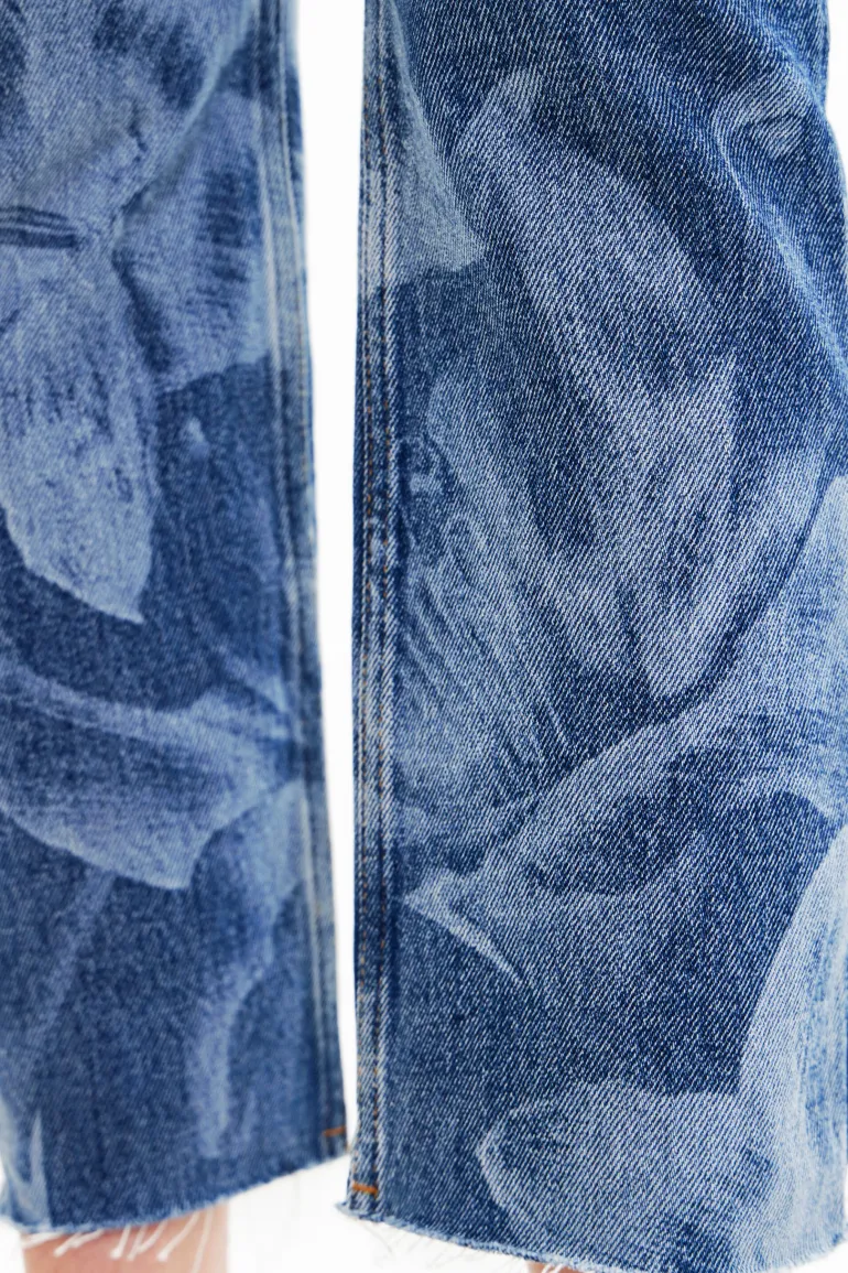 Desigual Straight Floral Jeans