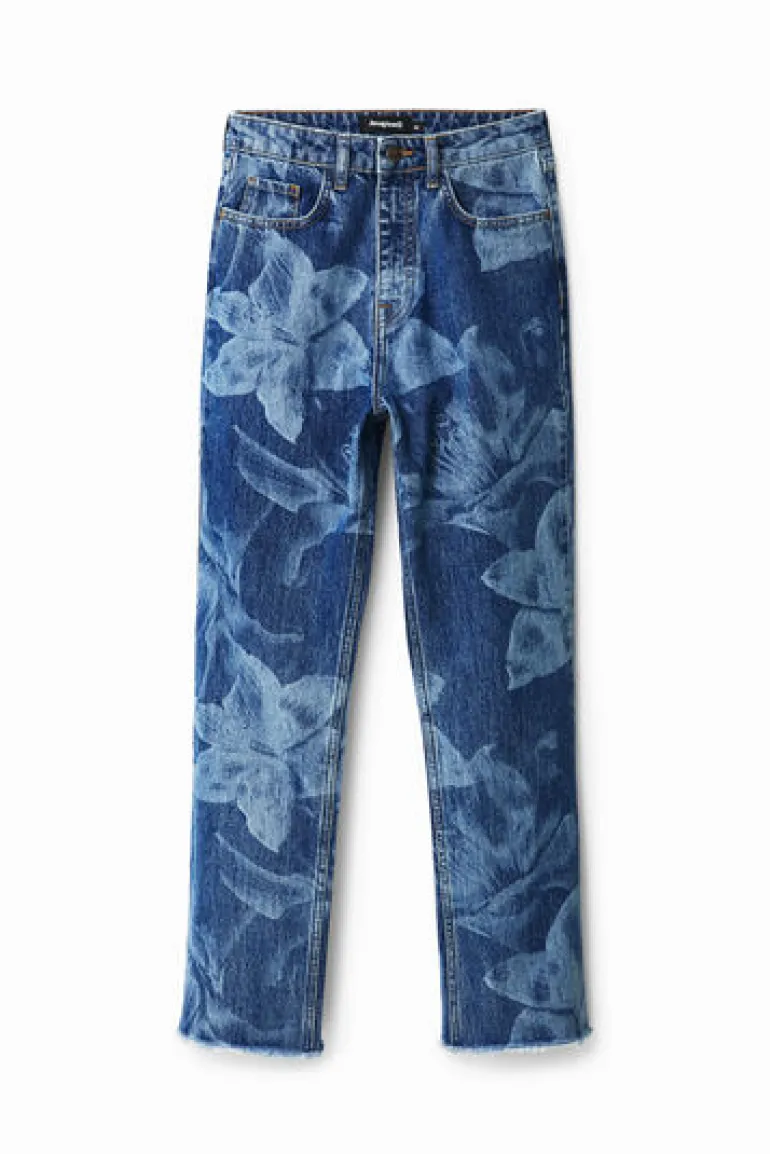 Desigual Straight Floral Jeans