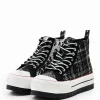 Desigual Tartan Platform Trainers