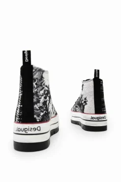Desigual Tartan Platform Trainers