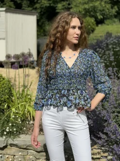 Desigual Zoe Floral Blouse Navy