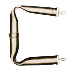 Elie Beaumont Crossbody Strap Black/Gold/White