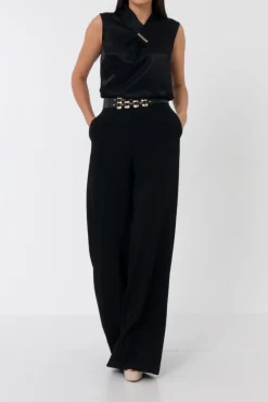 Elif Köse High Neck Blouse Black