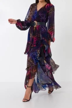 Elif Köse Layered Dress Purple
