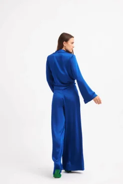 Elif Köse Loose Blouse Electric Blue