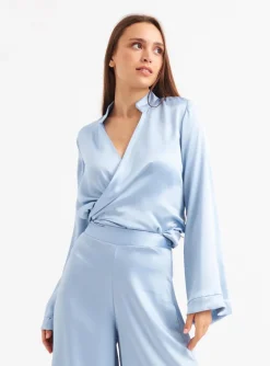 Elif Köse Loose Blouse Pale Blue