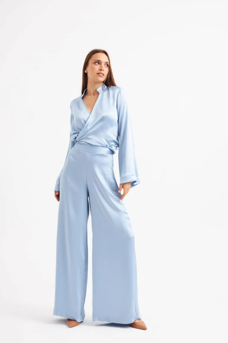Elif Köse Palazzos Electric Blue