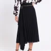 Elif Köse Pleated Zip Skirt Black