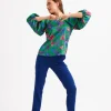Elif Köse Printed Blouse Emerald