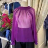 Elif Köse Sheer Blouse Magenta