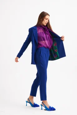 Elif Köse Tailored Jacket Cobalt Blue