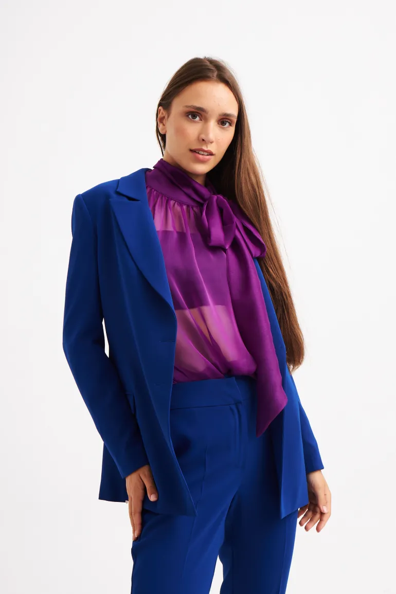 Elif Köse Tailored Jacket Cobalt Blue