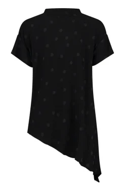 ELSEWHERE LISA ASYMMETRIC TOP BLACK