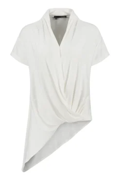 ELSEWHERE LISA ASYMMETRIC TOP BLACK