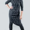 Elsewhere Scribble Asymmetric Dress
