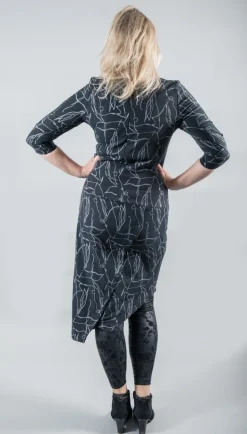Elsewhere Scribble Asymmetric Dress