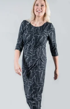 Elsewhere Scribble Asymmetric Dress