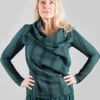 ELSEWHERE STRIPED TOP B-YIKAMA PETROL