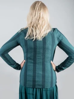 ELSEWHERE STRIPED TOP B-YIKAMA PETROL