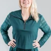 ELSEWHERE TECH TOP MESH SLEEVES PETROL