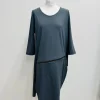 Elsewhere Tech Zip Dress Ombre Blue