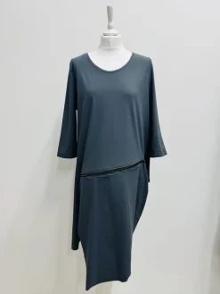 Elsewhere Tech Zip Dress Ombre Blue