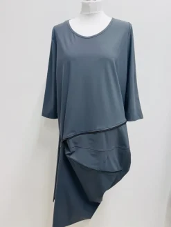 Elsewhere Tech Zip Dress Ombre Blue