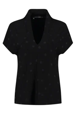 ELSEWHERE TESS SPOT TOP BLACK