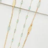Envy Long Necklace Aqua & Gold 3516/N/T