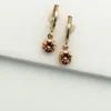 Envy Peach Crystal Dropper Earrings