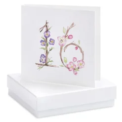 FLORAL 16 BIRTHDAY OCCASION CARD EARRINGS