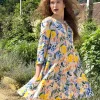 Foil My Flare Lady Linen Dress Impression