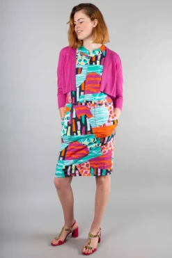 Foil Notch It Up Dress Patchwork