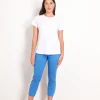 Foil Riveting 7/8 Taper Pants Azure