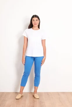 Foil Riveting 7/8 Taper Pants Azure