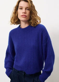 Frnch Ribbed Sweater Electric Blue