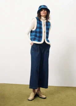 Frnch Simone Reversible Check Gilet