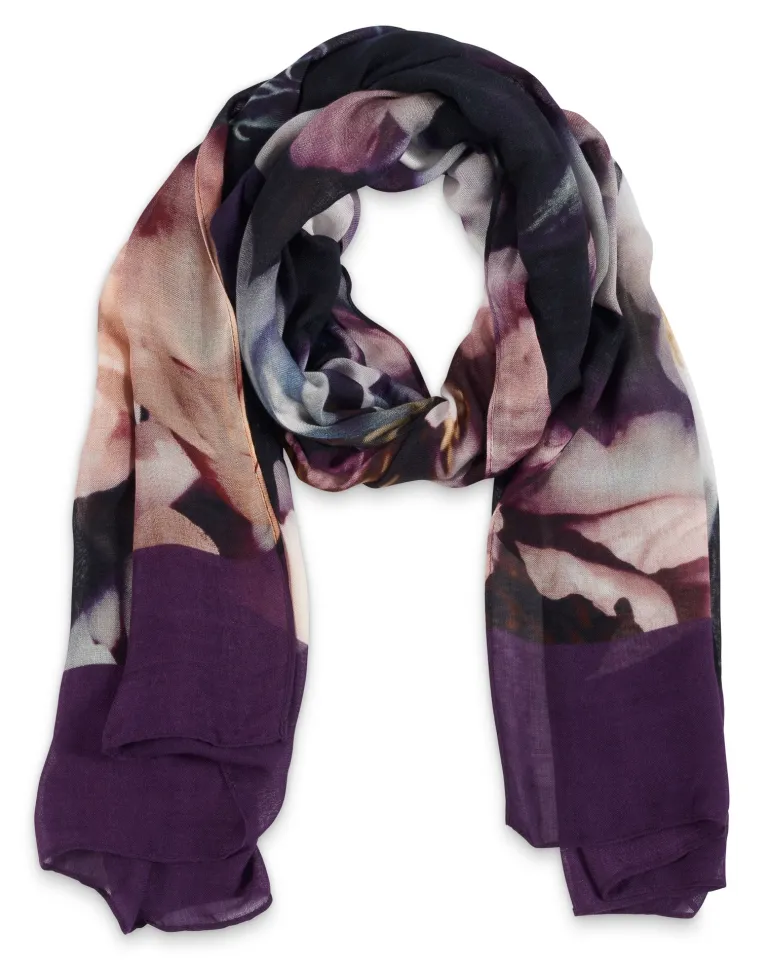 From My Mother's Garden Bamboo Scarf Deep as Dahlias