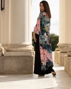From My Mother’s Garden Black Lace Long Robe