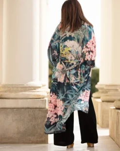 From My Mother’s Garden Black Lace Long Robe