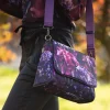 From My Mother's Garden Canvas Messenger Handbag Jewel Hydrangea