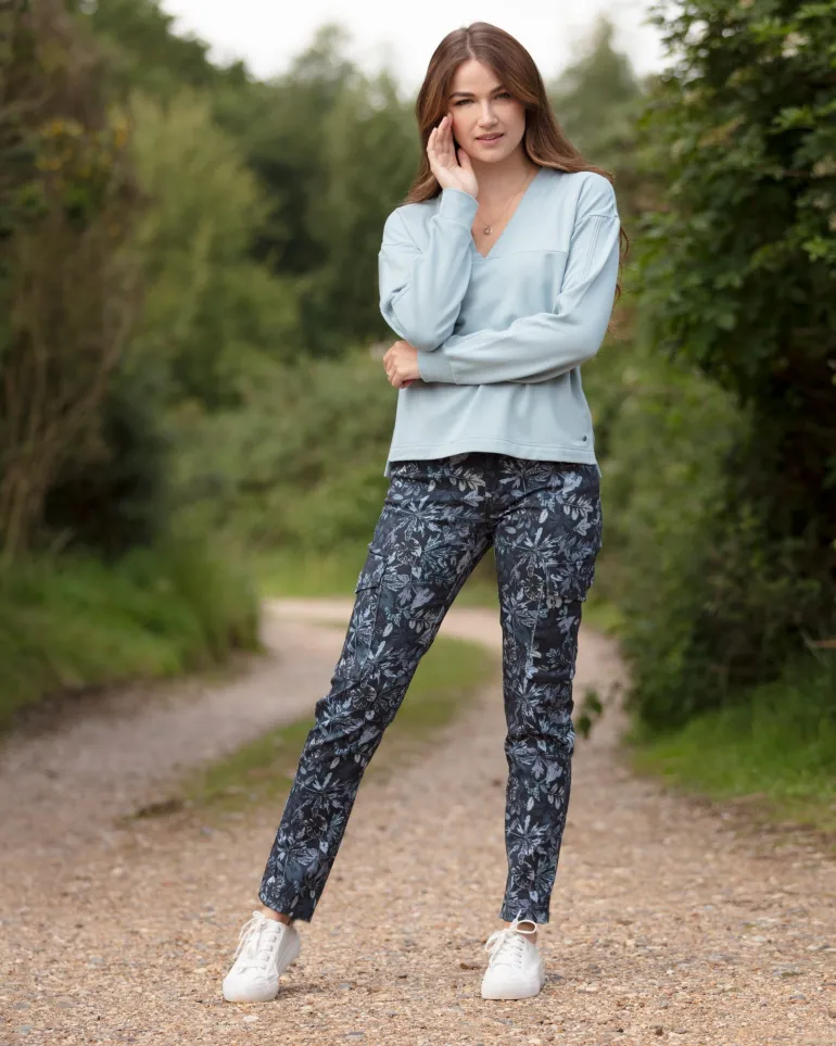 From My Mother's Garden Camo Trousers Denim Grey