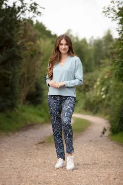 From My Mother's Garden Camo Trousers Denim Grey